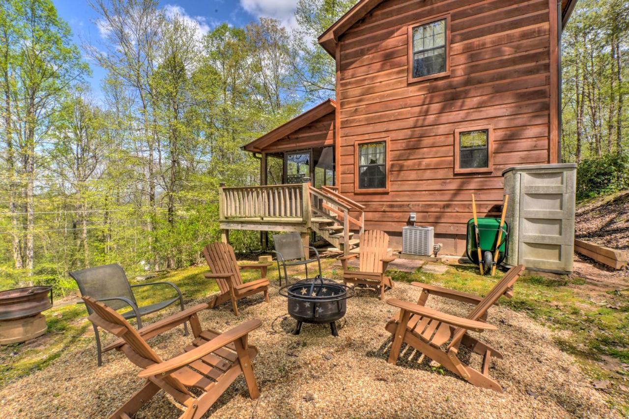 Cozy Hiawassee Cabin With Fire Pit And Mtn Views! Luaran gambar